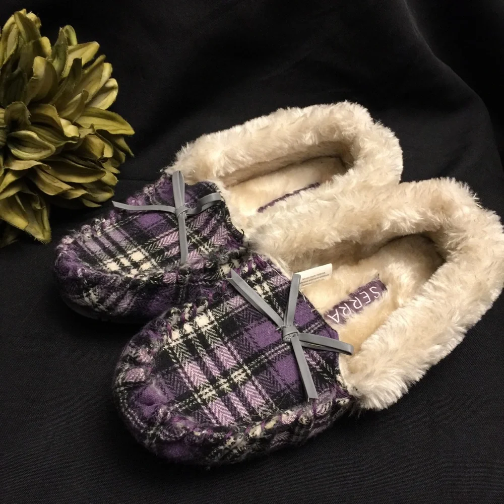 Sierra Purple/Black-Moccasins,‎ Size:5-6 Youth